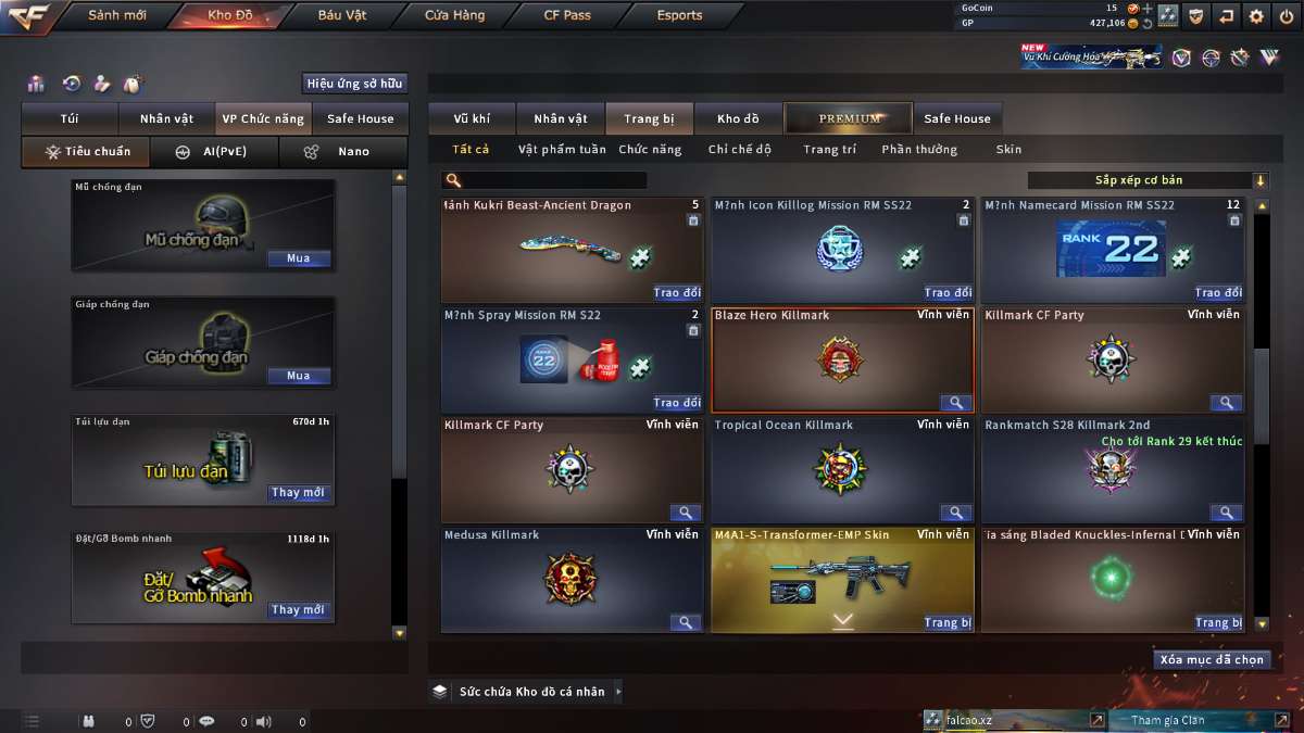 shop acc cf uy tin gia re